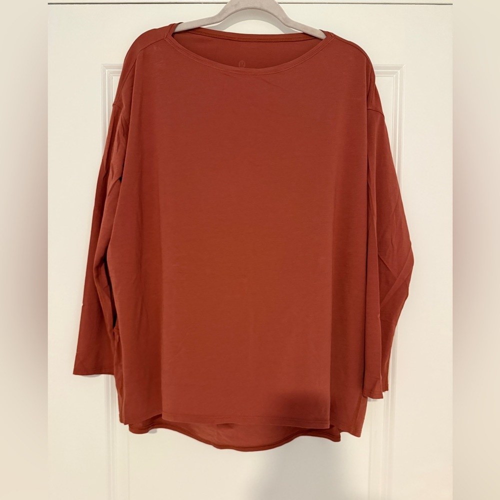 Lululemon Back in Action Long-Sleeve Top -  mauve